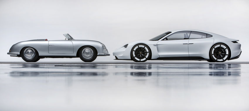 Mẫu xe huyền thoại và tương lai của Porsche: Dòng xe Roadster "Số 1" mang số hiệu 356 và dòng xe điện Mission E.