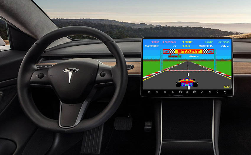 Tesla cài game vào xe hơi, chơi trực tiếp trên màn hình điều khiển