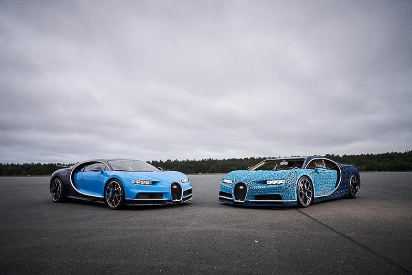 Siêu xe Bugatti Chiron LEGO y bản thật, chạy được tốc độ tối đa 20km/h