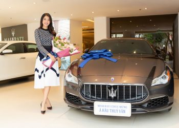 Á hậu Thúy Vân “sắm” Maserati Quattroporte GranLusso trị giá 7,9 tỉ đồng