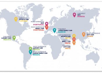 Những quốc gia có chi phí sở hữu một số mẫu xe rẻ nhất và đắt nhất thế giới
