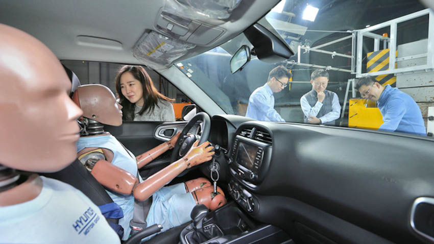 Hyundai phát triển hệ thống túi khí đa va chạm