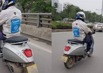 Piaggio Việt Nam chạy thử mẫu xe máy điện Vespa Elettrica trên đường phố