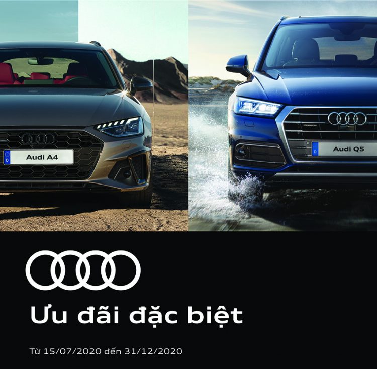 Audi Việt Nam hỗ trợ 50% phí đăng ký trước bạ cho 2 dòng xe Audi A4 và Audi Q5