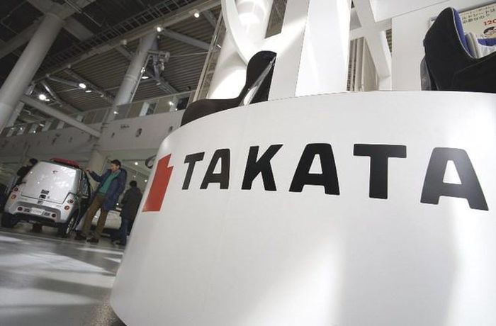 Biểu tượng của hãng sản xuất túi khí hàng đầu thế giới Takata. Ảnh: EPA