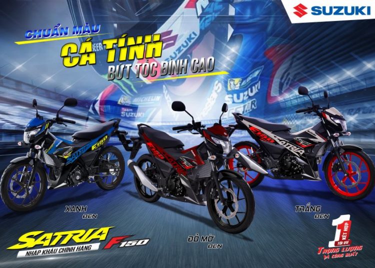 Suzuki chính thức ra mắt 3 màu mới cá tính cho mẫu xe Satria F150