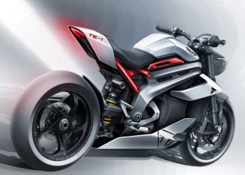 Triumph hé lộ hình ảnh thiết kế chiếc xe môtô điện Project TE-1