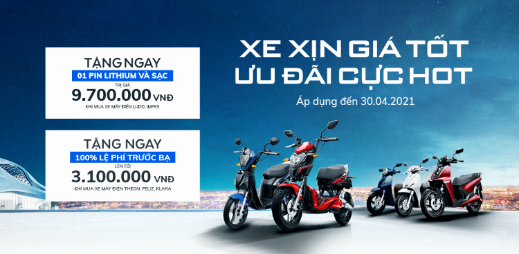 VinFast tặng 100% phí trước bạ cùng pin và bộ sạc trị giá 9,7 triệu đồng cho xe máy điện