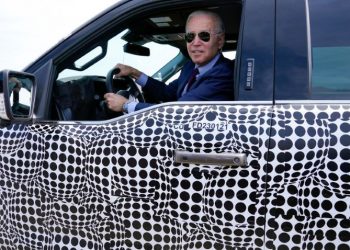 Joe Biden F-150 Lightning