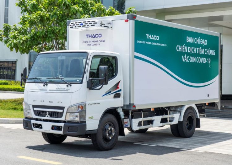 Xe tiêm vắc-xin Thaco