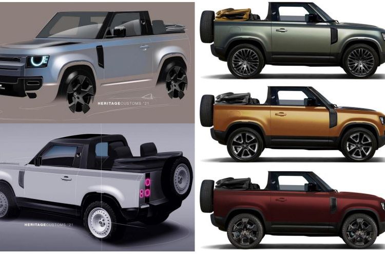 Land Rover Defender Convertible có mui vải mềm gập lại độc đáo