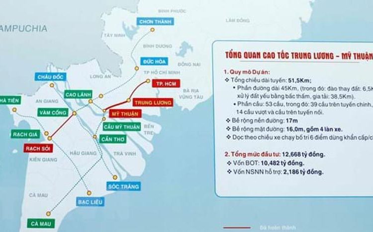 Sẽ khai thác tuyến chính cao tốc Trung Lương - Mỹ Thuận vào dịp Tết