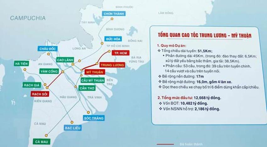 Sẽ khai thác tuyến chính cao tốc Trung Lương - Mỹ Thuận vào dịp Tết