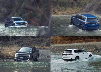 Xe lội qua vùng ngập nước