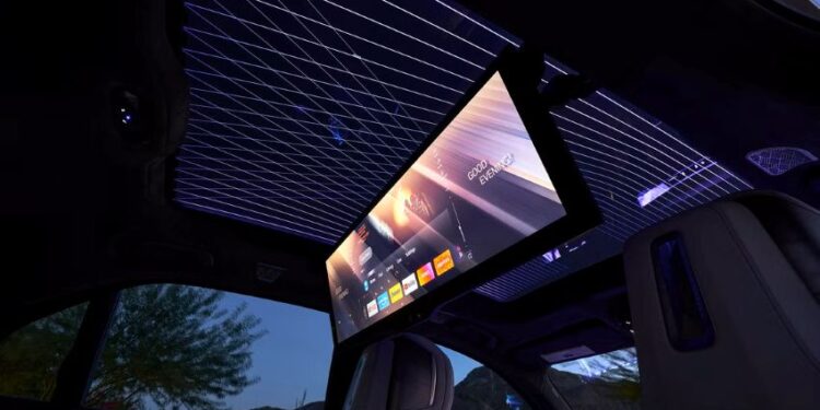 Màn hình trần xe BMW