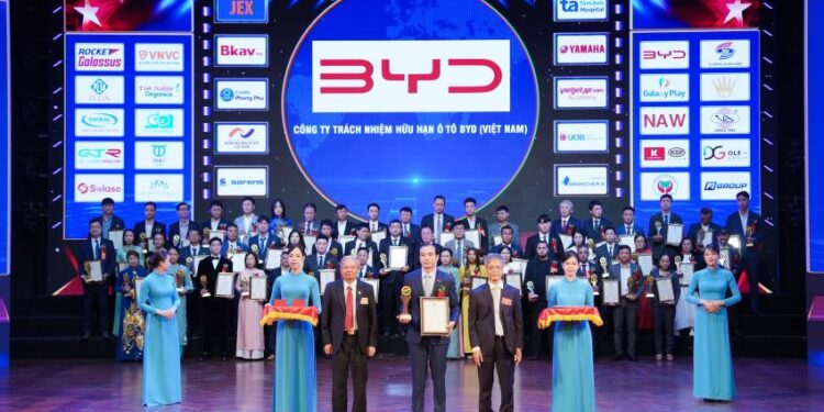 BYD giải thưởng
