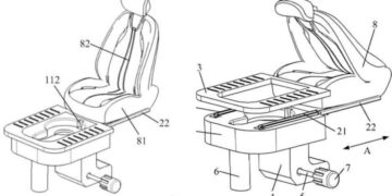 Seres đăng ký sáng chế bồn cầu tích hợp dưới ghế xe ô tô