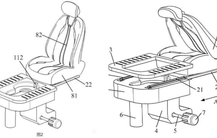 Seres đăng ký sáng chế bồn cầu tích hợp dưới ghế xe ô tô