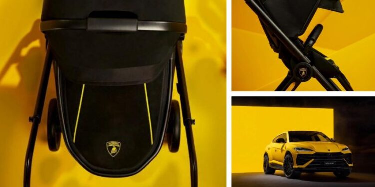 Lamborghini Reef AL Giallo: Xe đẩy em bé lấy cảm hứng từ siêu xe Urus