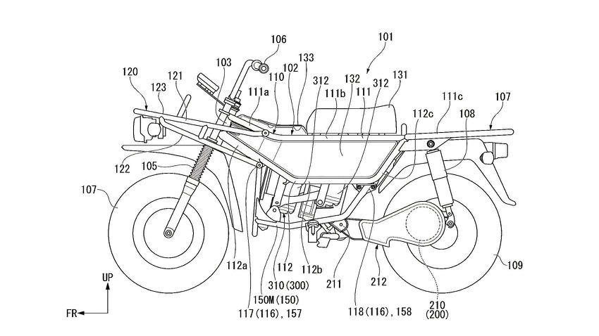 Bản vẽ sáng chế khung thép Honda Motra