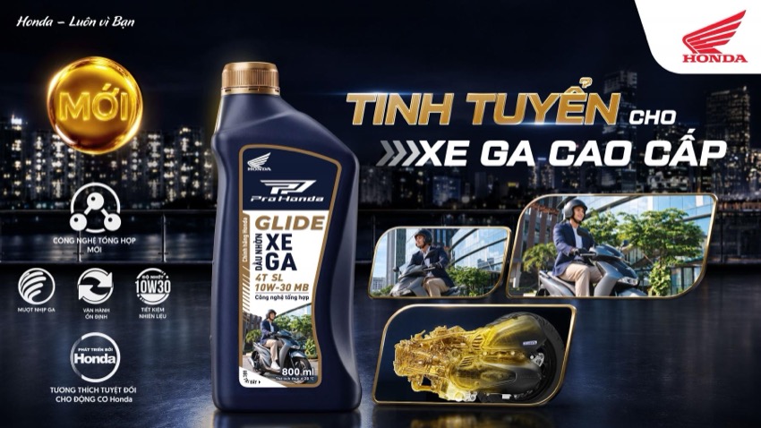 Dầu nhớt Pro Honda GLIDE 4T SL 10W-30 MB dành cho xe tay ga cao cấp