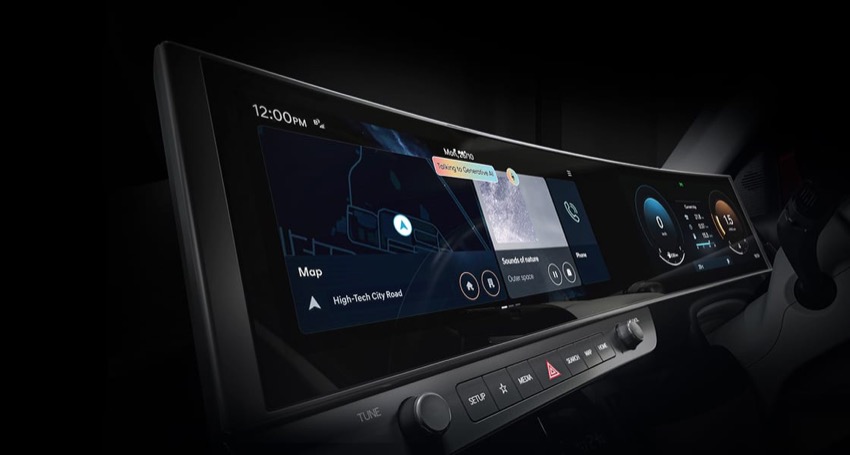 Cụm màn hình cong kép trên Hyundai Bayon