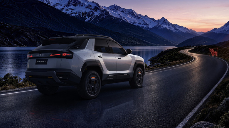 Thân xe Omoda X concept với gầm cao 200 mm
